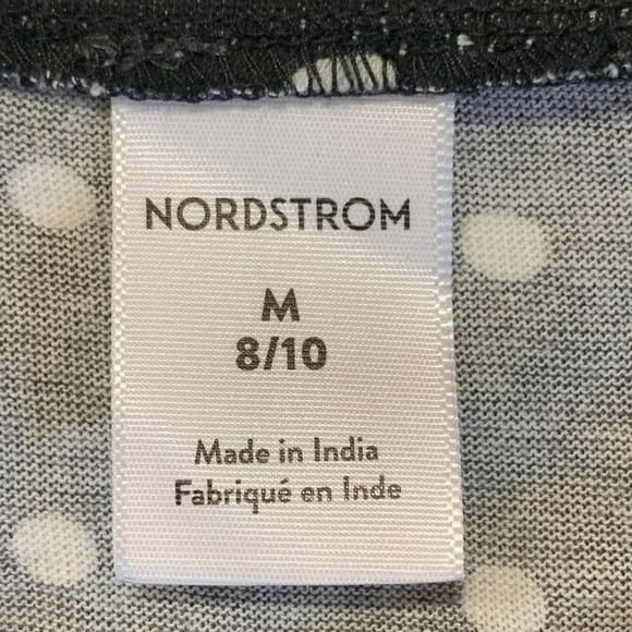 Nordstroms Kids' Knot Front Short Sleeve T-shirt Ivory Americana Dot Size 8 NWT - Picture 8 of 12